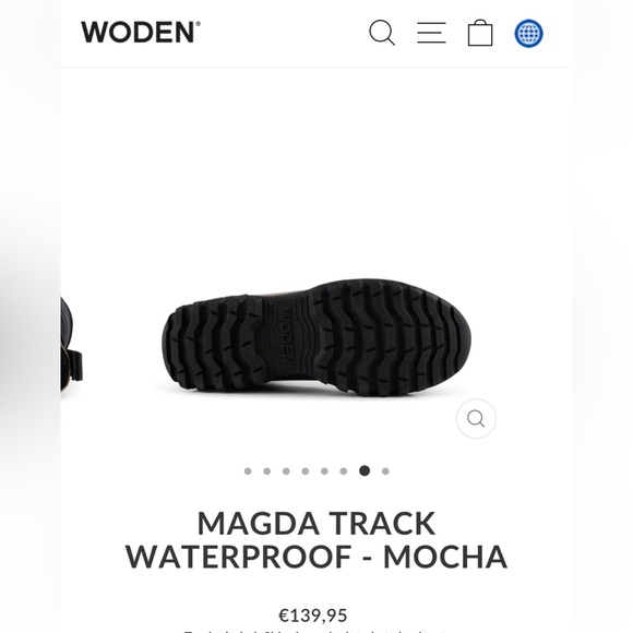 WODEN EU38 US 6.5 Magda Track Waterproof Chelsea Boot in Mocha Brown Orig $150 - Picture 5 of 16